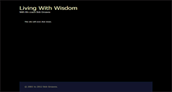 Desktop Screenshot of livingwithwisdom.com